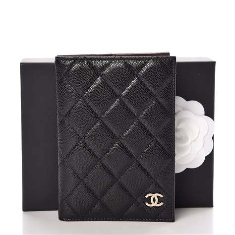 chanel passport case|CHANEL Caviar Quilted Passport Holder Black.